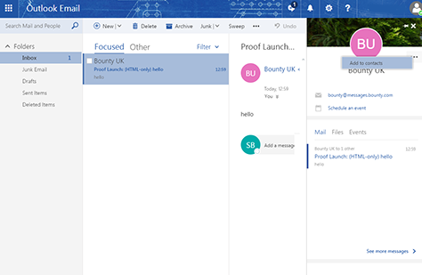 Outlook screen grab