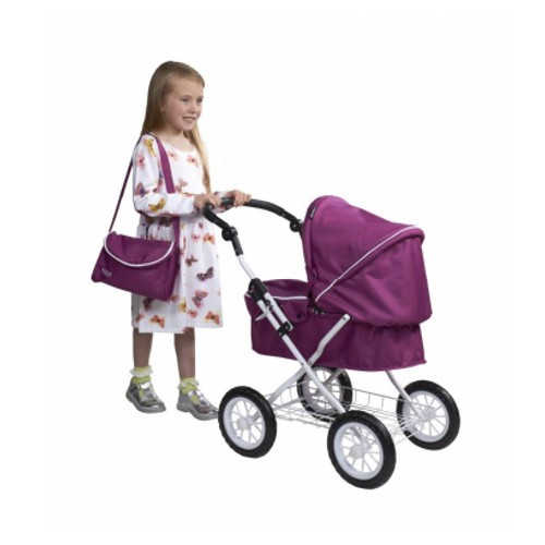 britax dolls double buggy hot pink