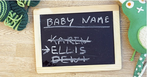 Baby names blackboard