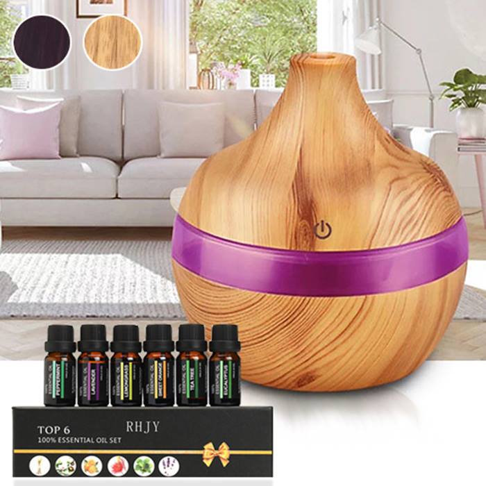 Electric Aroma Humidifier With Essential Oils 3 Designs & 2 Colours