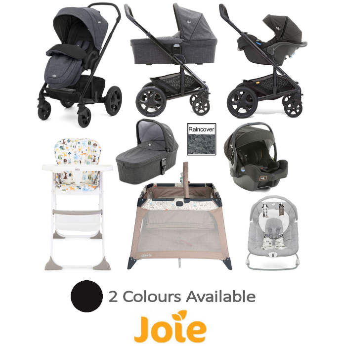 Joie Chrome DLX All You Need Travel System and Carrycot Bundle