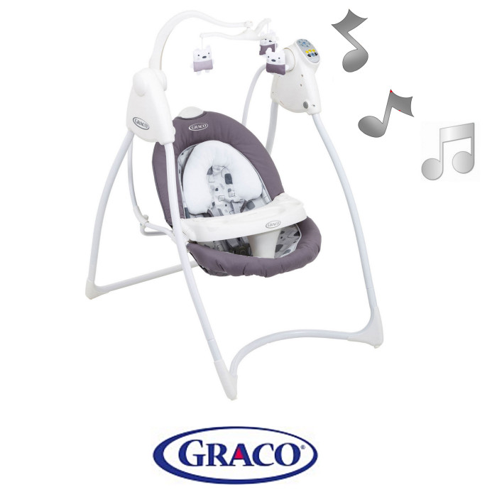 Graco Lovin Hug Baby Swing (With Plug) Block Party