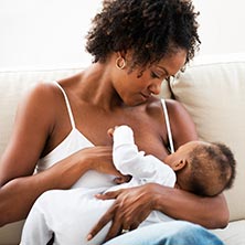 5 month old baby breastfeeding