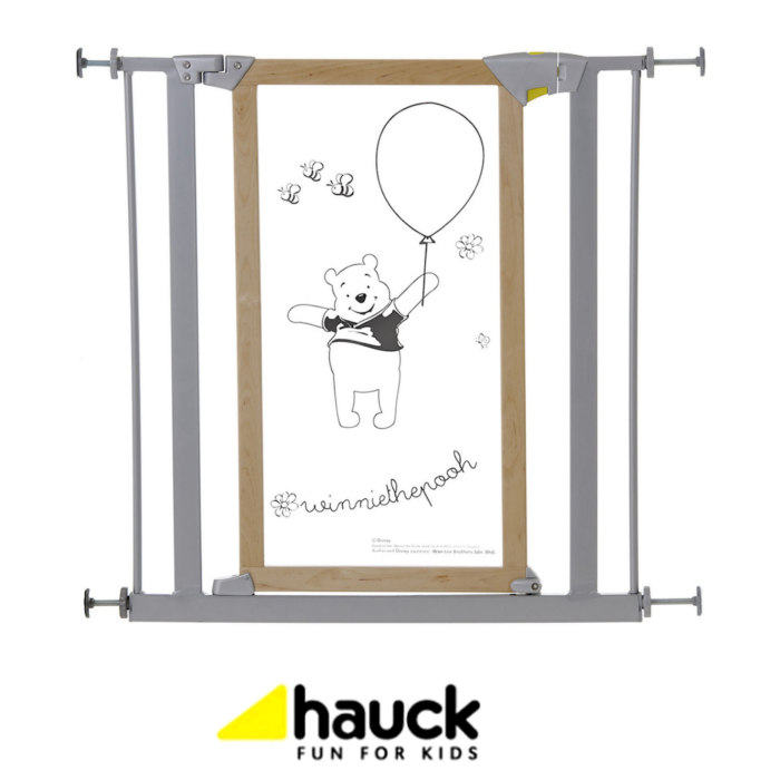 Hauck Disney Designer Winnie The Pooh Trigger Lock Safety Gate - Wood / Metal (75 - 81cm)