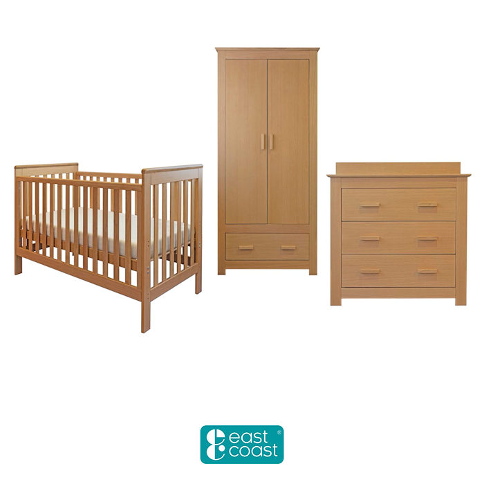 East Coast Blickling 5 Piece Nursery Furniture Room Set with Deluxe Eco Fibre Mattress