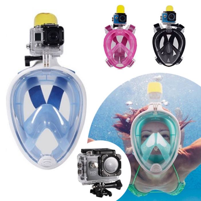 Snorkel Mask with GoPro Compatible Mount & Optional 1080P Camera 4
