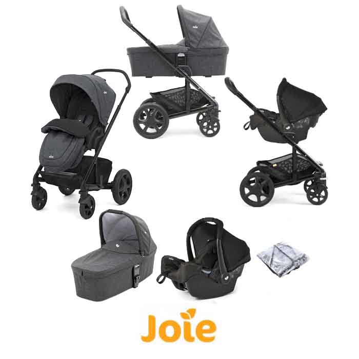 Joie Chrome DLX (Gemm) Travel System With Carrycot - Pavement