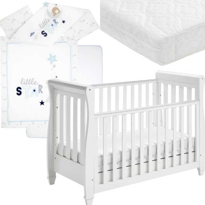 babymore eva sleigh cot bed