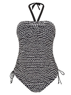 Mothercare brushed zig zag maternity tankini