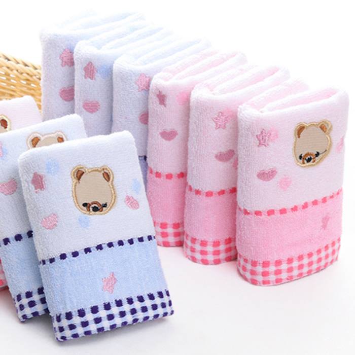 Cute Microfibre Baby Bath Towel Pink or Blue