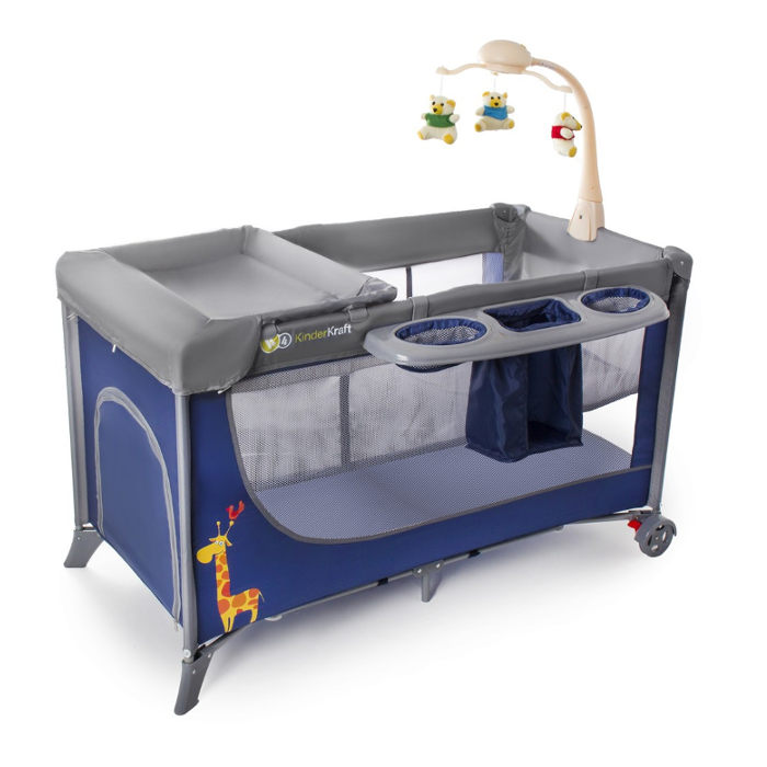 KinderKraft Joy Folding Travel Cot Package