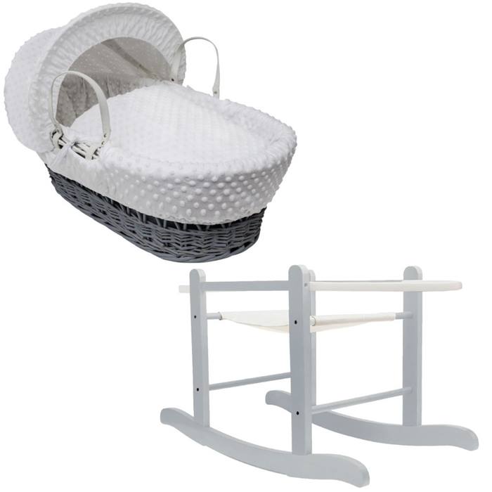Kinder Valley Wicker Moses Basket and Rocking Stand