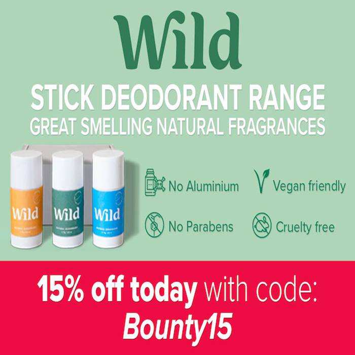 15 Off Wild Natural Deodorant AluminiumFree & Vegan