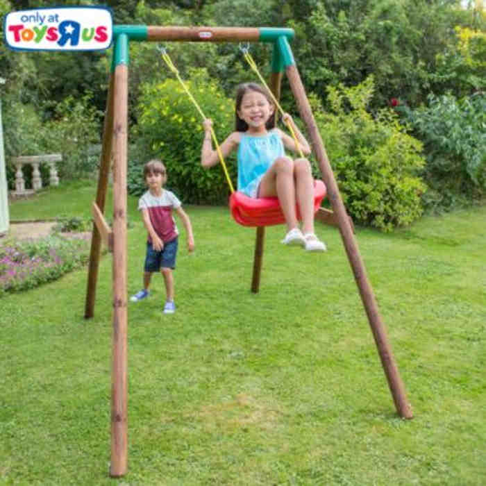 little tikes wooden swing