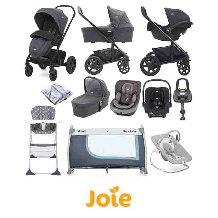 Joie Chrome DLX (iSnug & iVenture Car Seat) Everything You Need Travel System With Carrycot
