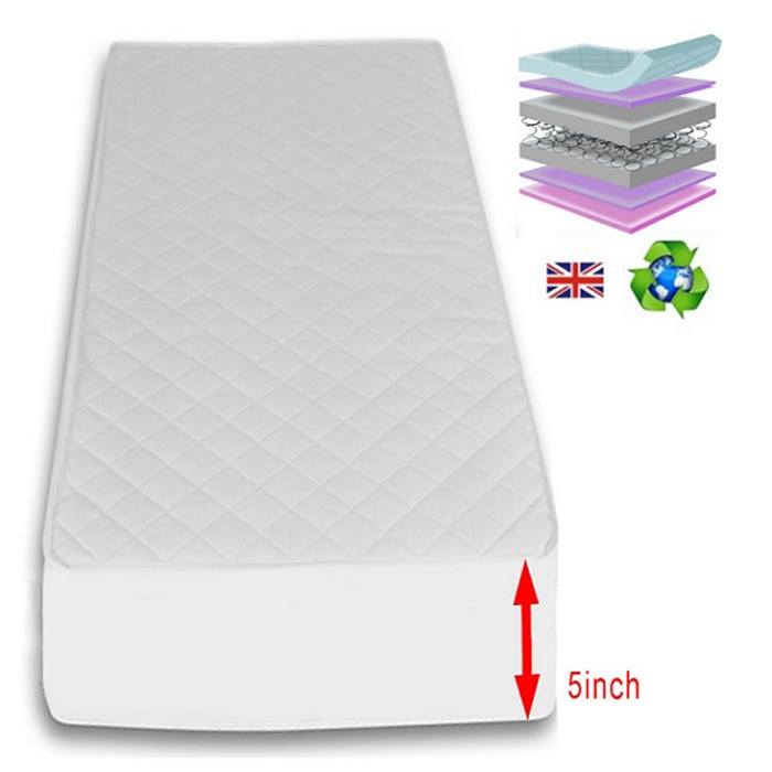 Puggle 5 Inch Deluxe Maxi Air Cool Cot Bed Safety Mattress 140 x 70cm