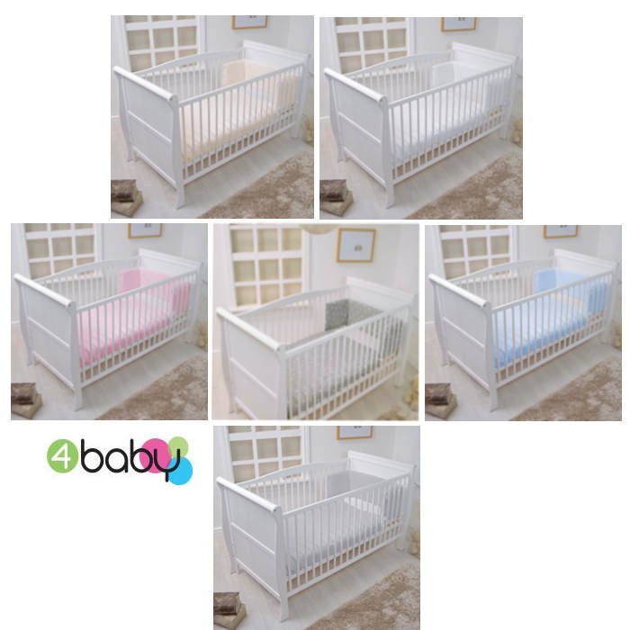 4baby Universal Cot / Cot Bed Quilt & Bumper Set
