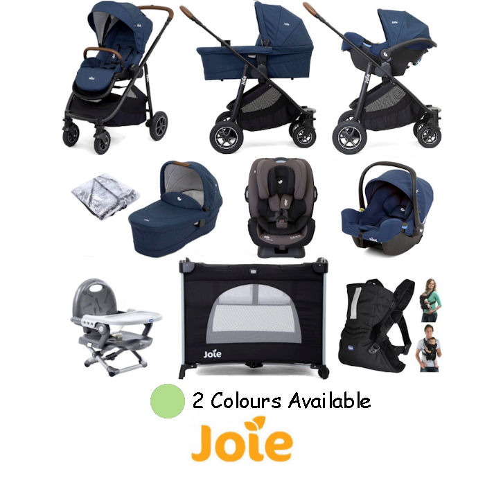 Joie Versatrax (i-Snug + Every Stage) Everything You Need Travel System Bundle with Carrycot
