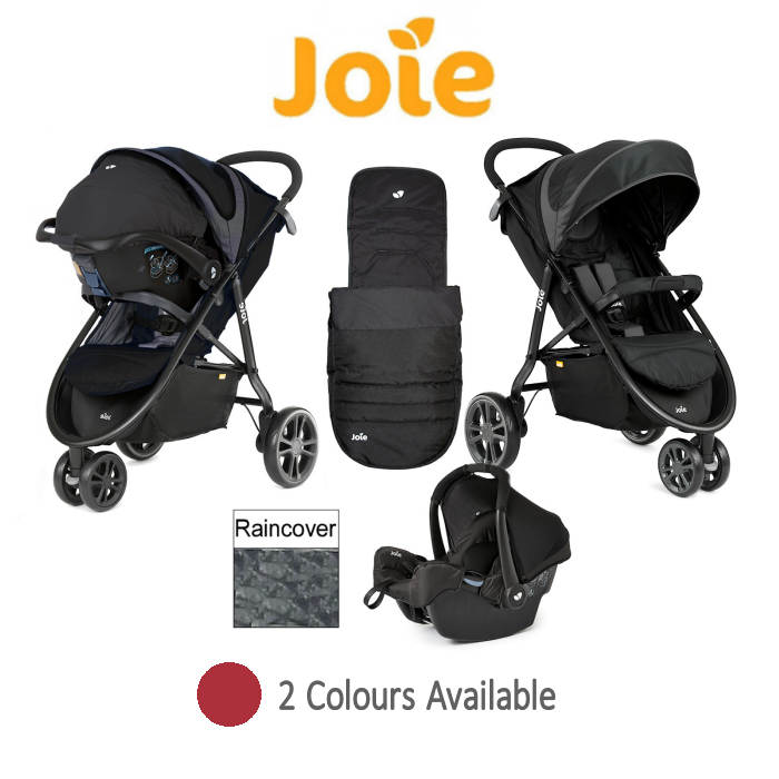 joie 3 wheel travel system