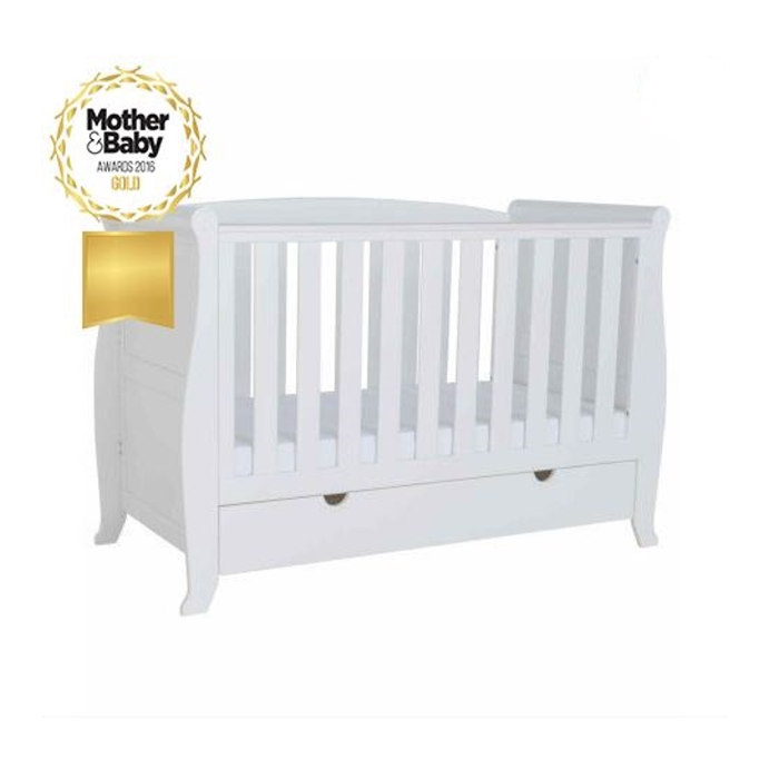 Kiddicare Woodhouse Sleigh Cotbed White