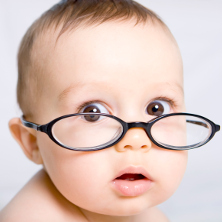 Baby in glasses