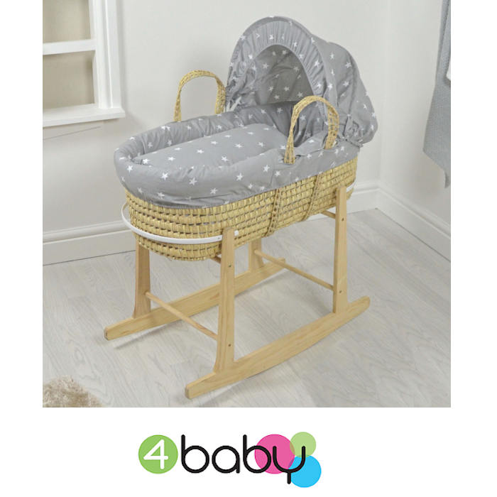 4baby deluxe wicker moses basket