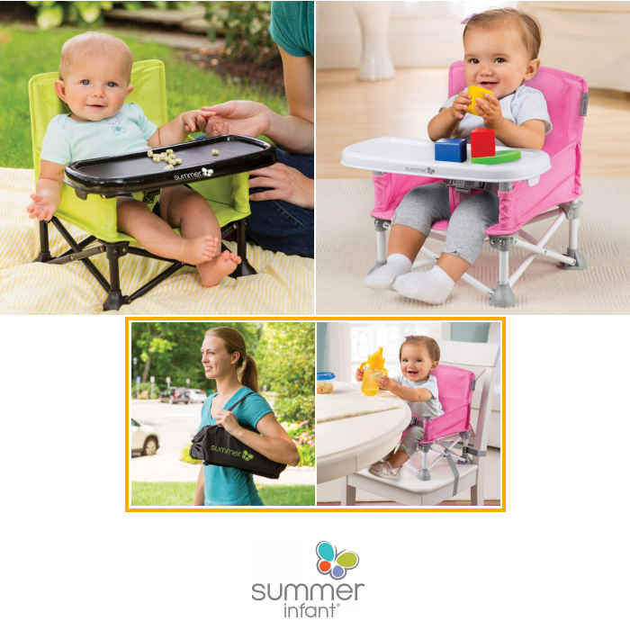 summer infant pop n sit 2 in 1 portable highchair booster seat